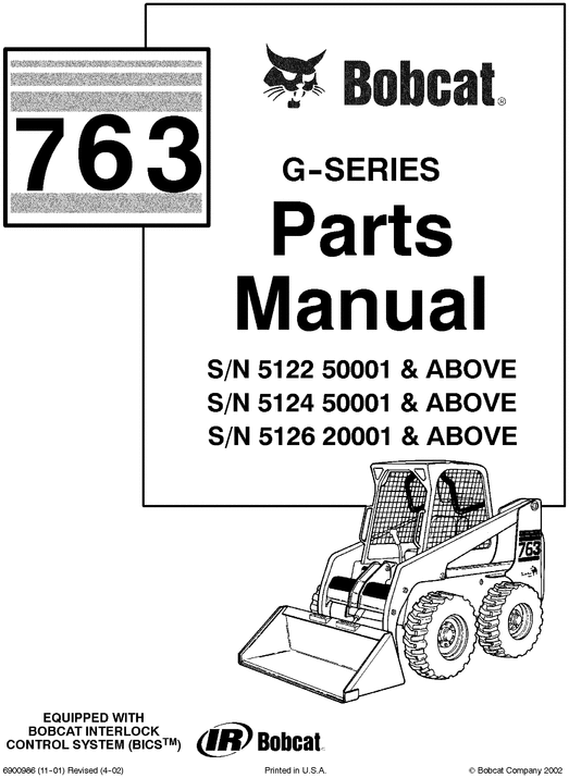 Product picture BOBCAQT 763 PARTS MANUAL